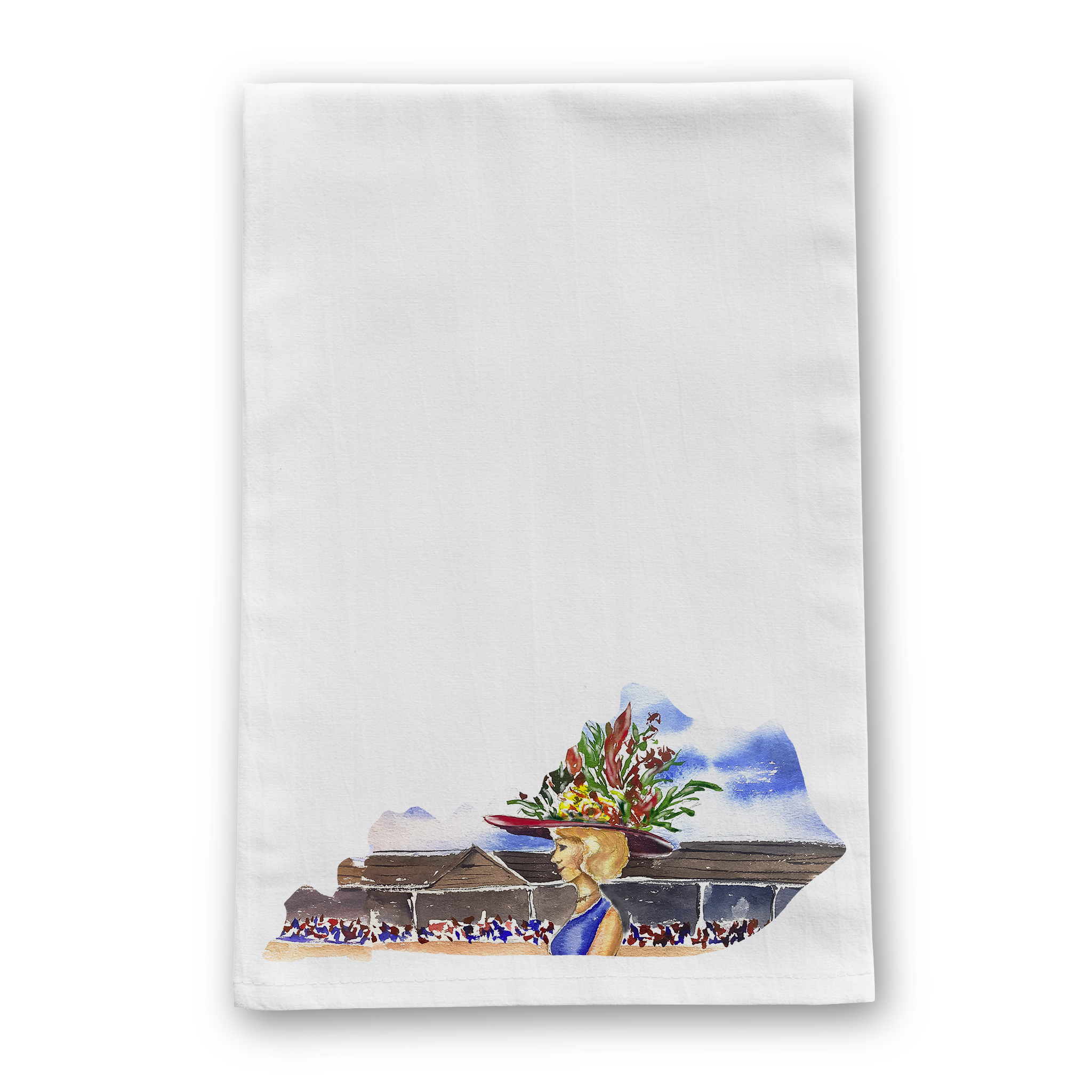 Kentucky Embroidered Tea Towel